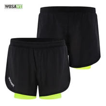 WOSAWE для мужчин и женщин быстросохнущие 2 в 1 спортивные шорты для бега для активных тренировок, гимнастики, велоспорта, пробежек с более длинной подкладкой