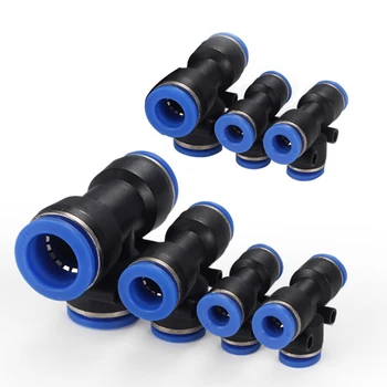 

1pcs Tube Fitting Plastic Push To Connect Fittings Tube Tee Connect Push Fit Fittings Pipe Tube Fittings