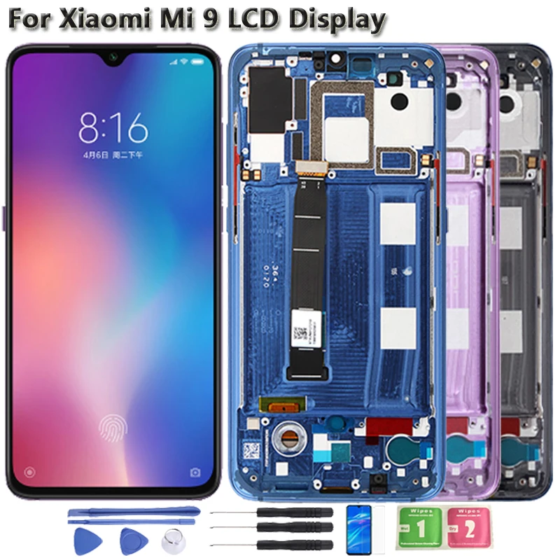 

Original 6.39'' LCD For Xiaomi Mi 9 LCD MI 9 Display AMOLED For Xiaomi Mi 9 LCD AMOLED Screen With Frame Digitizer Assembly