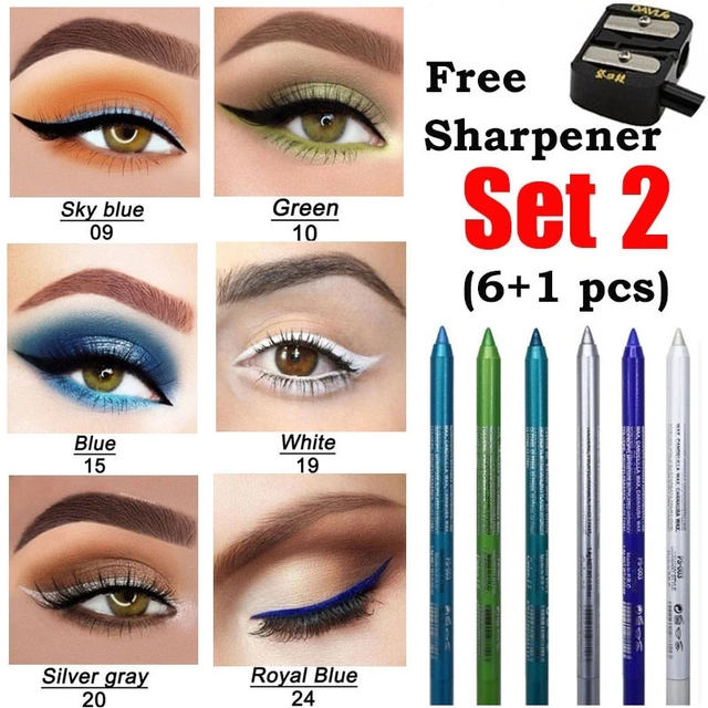 Colors Waterproof Eye Makeup  Long-lasting Eye Liner Pencil  Green Brown Black Eyeiner Pen Women Fashion Color Eye Makeup
