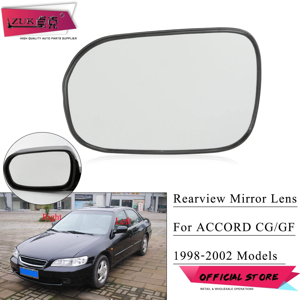 ZUK для HONDA ACCORD CG1 CG5 CF9 1998 1999 2000 2001 2002 левая и правая зеркальная стеклянная линза