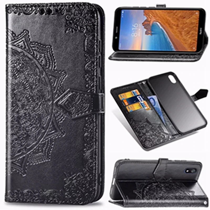 

Mandala Flower Leather Flip Case Wallet Card Cell Phone Cover for XIAOMI Redmi GO K20 Pro 9 9T 9se