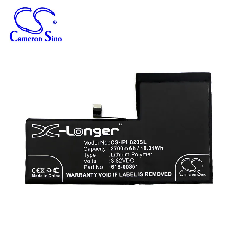 

CameronSino для iPhone X MQA52LL/A MQA62LL/A MQA82LL/A MQA92LL/A 616-00351 аккумулятор