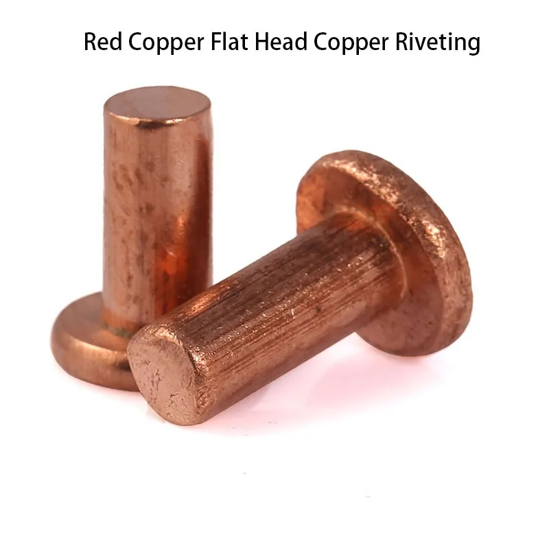 Gb86786 Solid Red Copper Rivets Pan Head Rivets Flat Head Copper