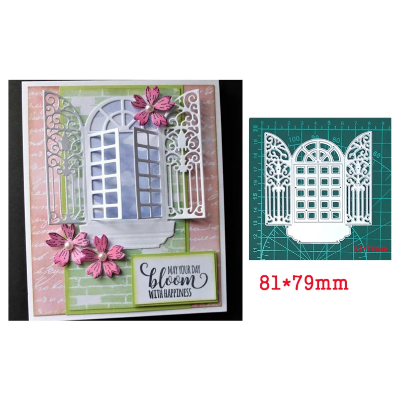 

Openable Windows Etched Lace Metal Cutting Dies For Stamps Scrapbooking Stencils DIY Paper Album Cards Decor Embossing 2020 New