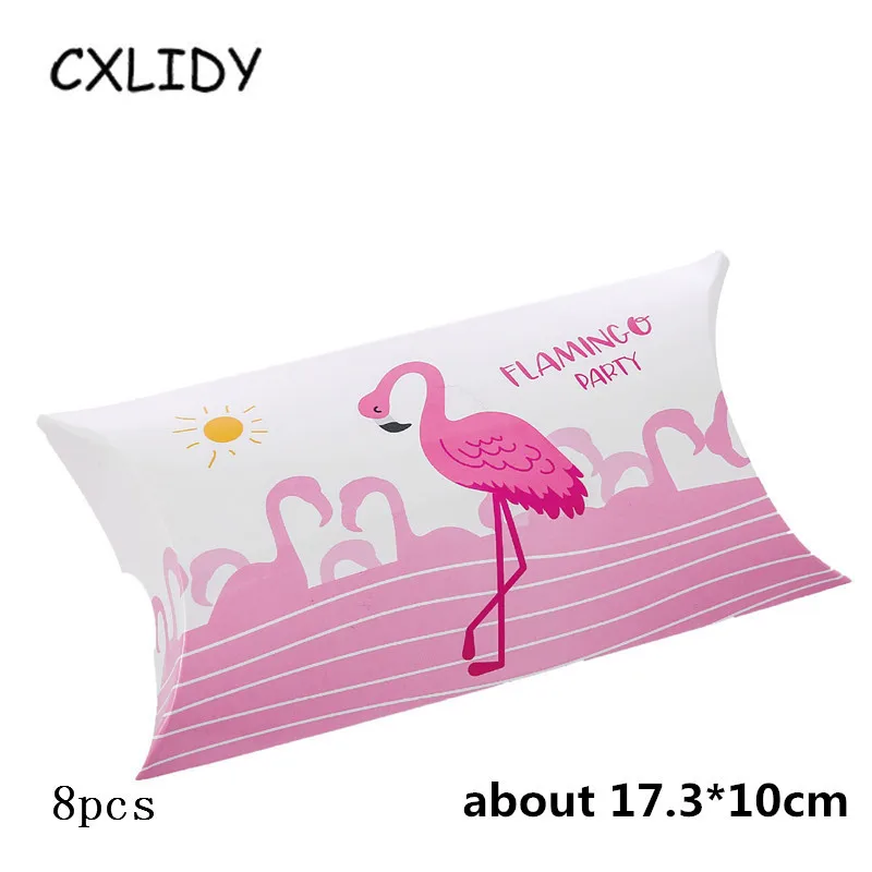 Flamingo Festival Party Set Children's Birthday Decoration Cutlery Set Paper Tray Straw Cup Candy Box Invitation Card qq173 (10)