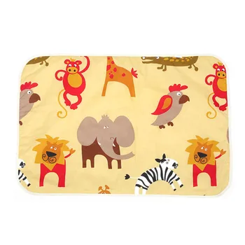 

75*120 cm 3 Layers Baby Changing Pad Waterproof Changing Mat Cover Cartoon Diaper Pad Cotton TPU Waterproof Layer
