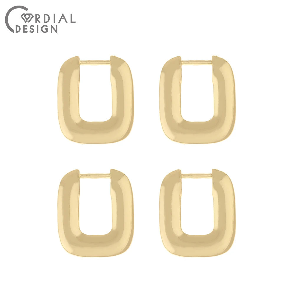 Cordial Design 50Pcs 22*26MM Earrings Stud/Jewelry Accessories/Rectangle Shape/DIY Making/Jewelry Findings Components/Hand Made | Украшения