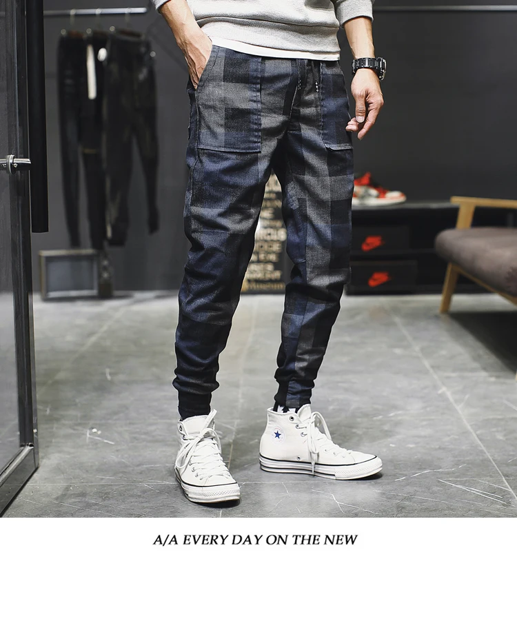 Мода Lente Losse плюс размер деним Merk Nieuwe Heren джинсы Harembroek Mid Tail повседневные Alle Match джинсы Broek kleding