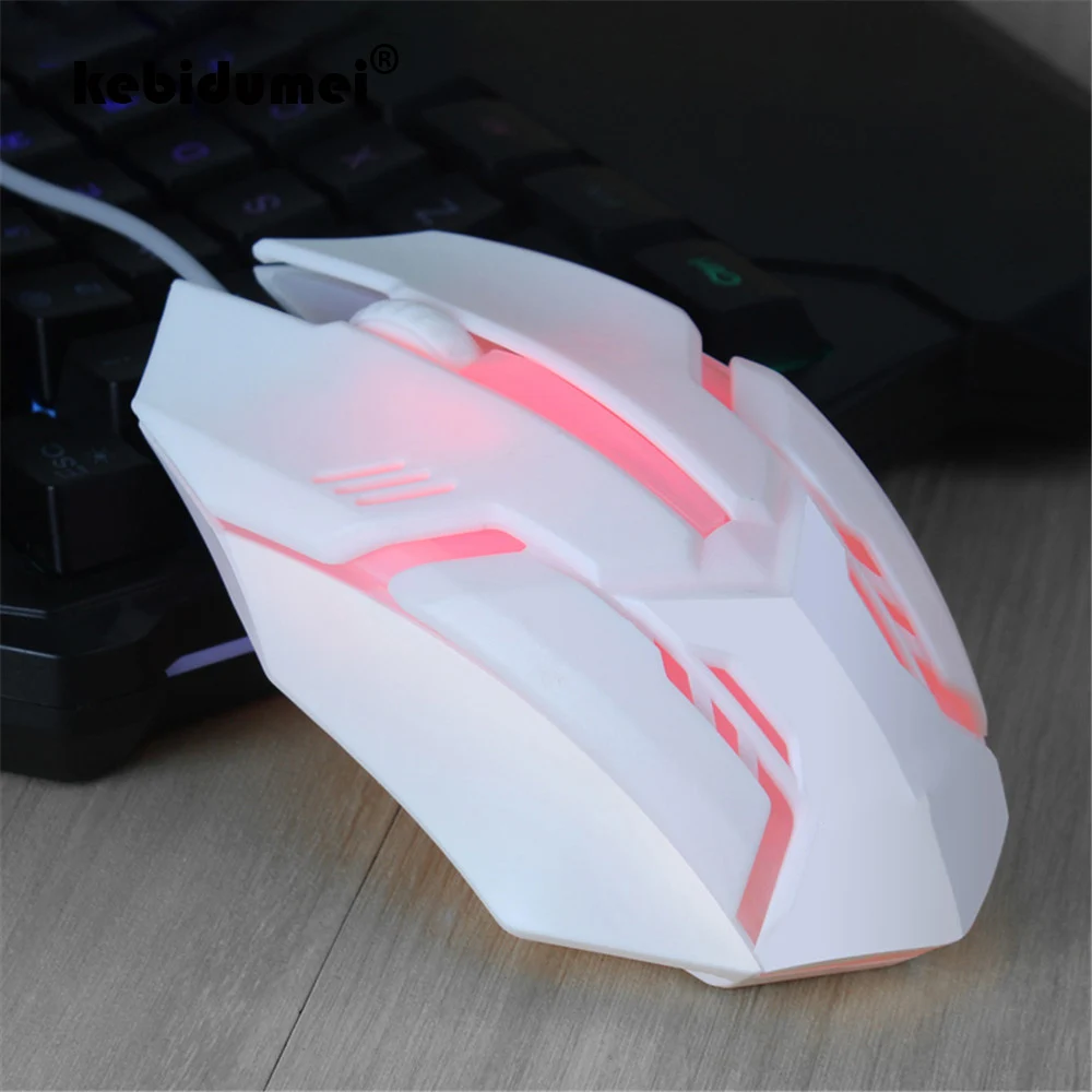 Kebidumei S1 Usb Wired Gaming Mouse Mouse Ottico Per Il Computer Portatile Del Mouse Pc 7 Colori Retroilluminato A Led Ergonomico Gamer Mouse