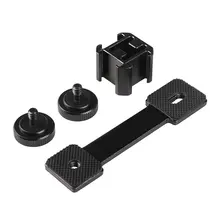 

3 in 1 Triple Hot Shoe Mount Adapter Extension Bracket Holder Boya BY-MM1 Microphone Stand for Smooth 4 DJI OSMO mobile 2