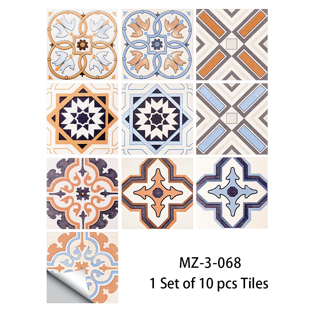 thumbnail image 1 of Juego de 10 piezas de azulejos de mármol crema esmerilado, adhesivos para pared, suelo, cocina, baño, renovación del hogar, papel tapiz antideslizante, calcomanías de pared beige, 1 of 5