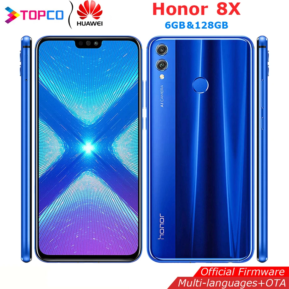 Honor 8X Оригинал Kirin 710 Восьмиядерный 6 5 '✠MP & 2MP 16MP 3400 mAh ram 6GB rom 128GB распознавание