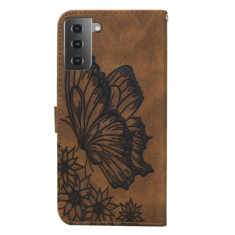 Butterfly Leather Flip Cover For Samsung Galaxy A12 A21S A42 A51 A71 A10 A20E A30S A30 A50 S8 S9 S10 Plus S20 FE A11 Wallet Case cute phone cases for samsung 