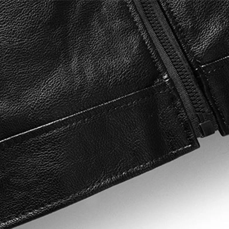 Low Price Men PU Leather Jacket Faux Fur Collar Thick Warm Clothing Coat Classic Steam Punk Biker Jackets Plus Size Coats Veste Cuir Homme