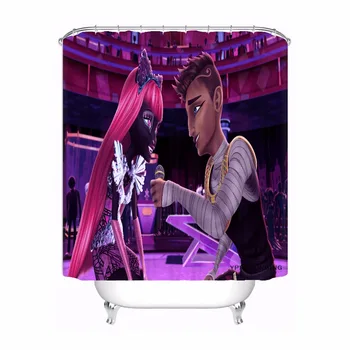 

Custom Monster High Waterproof Shower Curtain Home Bath Bathroom s Hooks Polyester Fabric Multi Sizes#180421-Sina-09