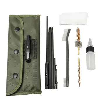 

For M4 M16 Rifle Gun Cleaning Kit 10 Pieces .22 .30cal 5.56mm Brushes Set Clean Rod Convenient Nylon Case Hunting Accessory