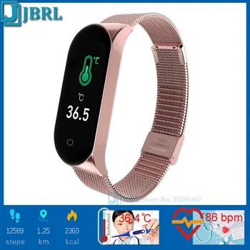 

Temperature Smart Band Women Men Smart Bracelet Fitness Tracker For Android IOS Smartband Bluetooth Wristband Smart Wrist Band
