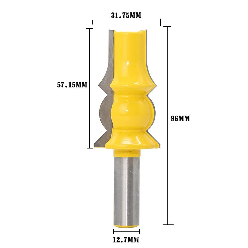 1pc 1/2" Shank Large Reversible Crown Molding Router Bit Line knife Woodworking cutter Tenon Cutter for Woodworking Tools