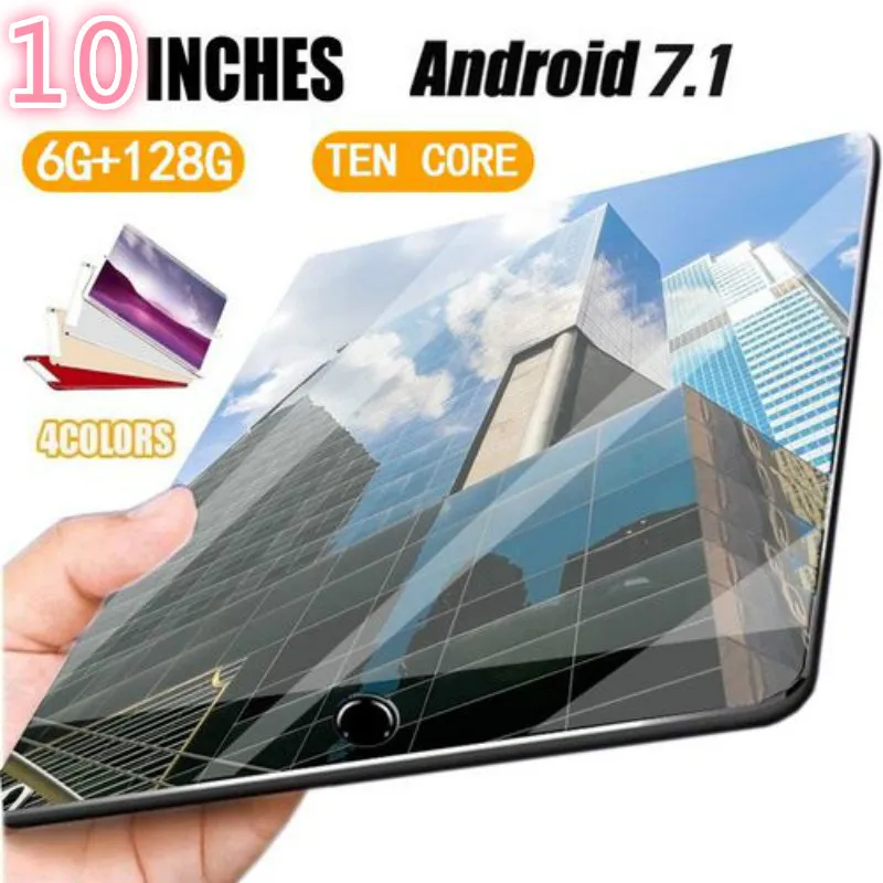 

10 inch Tablet Pc Android 7.0 10 Core 1280*800 IPS Screen 6GB 168GB WiFi GPS Bluetooth 4G Phone Call Dual SIM 10.1 inch Tablets