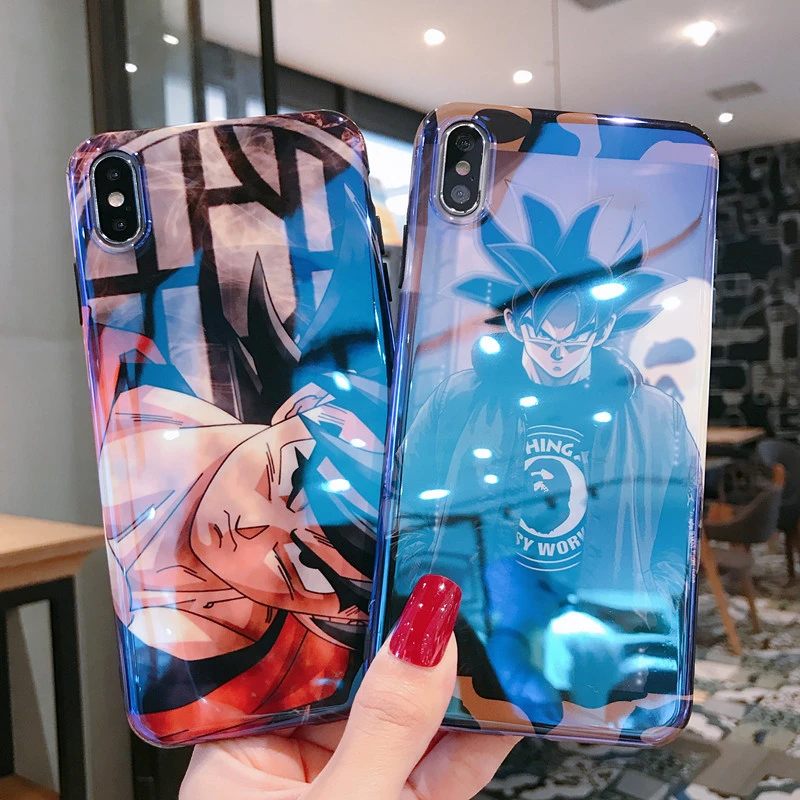 Японский Dragon Ball чехол caseZ Super Son Гоку драгонболл зет для iphone11 Pro X XR XS MAX 6 S 7 8 Plus синий