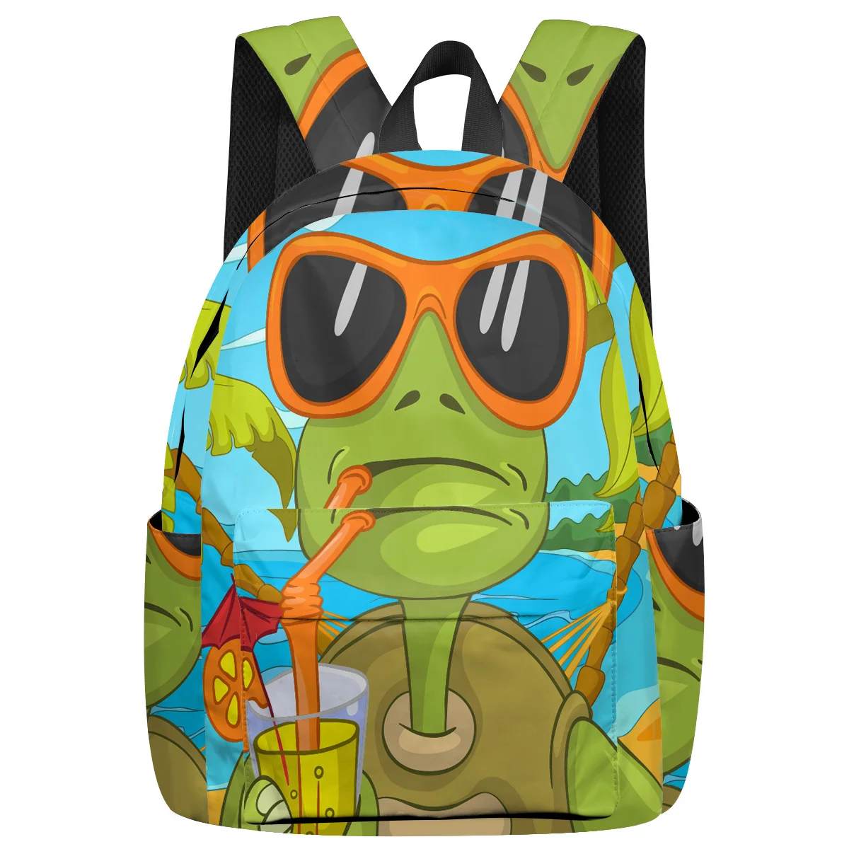 

WHEREISART Cartoon Turtle Vacation Backpacks Backpack With Wheels Laptop Shoulderbag Tactical Backpacks Shoes Compartment