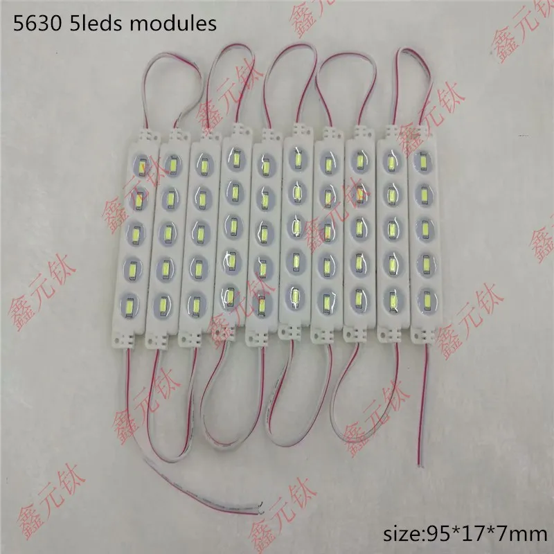 5630 5 светодиодный модуль 12 Вт водостойкый LED IP65 белое свечение, теплое белое свечение, модуль подачи сигнала выставочная рекламная лампа 20 шт./лот