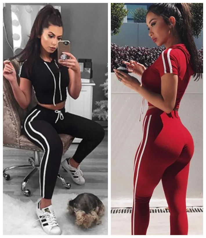 

Sprit 2020 New Design Fashion Hot Sale Suit Set Women Tracksuit Two-piece Style Outfit Sweatshirt Sport Wear