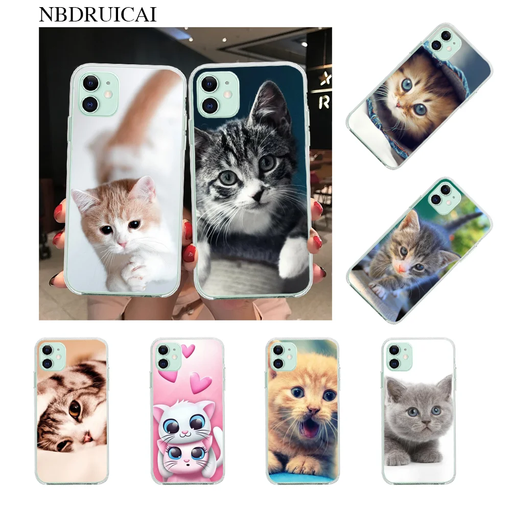 Высококачественный чехол для телефона NBDRUICAI с забавным котенком iPhone 11 pro XS MAX 8 7 6 6S
