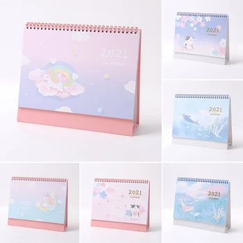 

2021 Notebook Pink Sakura Unicorn Whale Series Daily Weekly Monthly Yearly Calendar Planner Agenda Schedule Organizer Journal