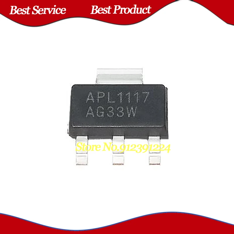 

5 Pcs APL1117-33VC-TR APL1117-3.3V sotnew and Original в наличии