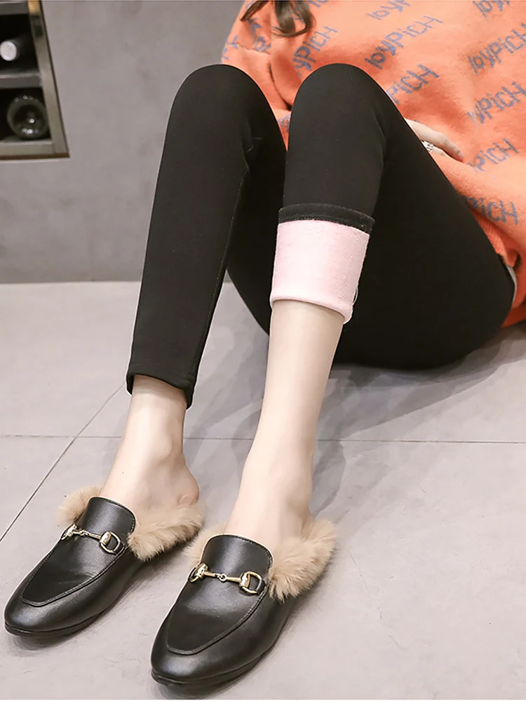 Maternity Legging Adjustable High Elastic Leggings Pregnant Clothes Pants for Women Winter Thickening