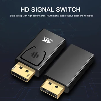 

2020 DP To HDMI Max 4K 60Hz Displayport Adapter Male To Female Cable Converter DisplayPort To HDMI Adapter For PC TV Projector