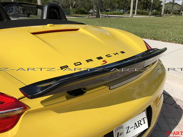 Задний спойлер для Porsche Boxster OEM из углеродного волокна задний 981 2013 2015|Обвесы| |