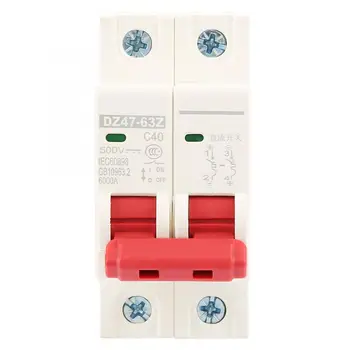 

2P DC Circuit Breaker 40A Mini Circuit Breaker 500V MCB Safety Breaker DZ47-63Z-2P
