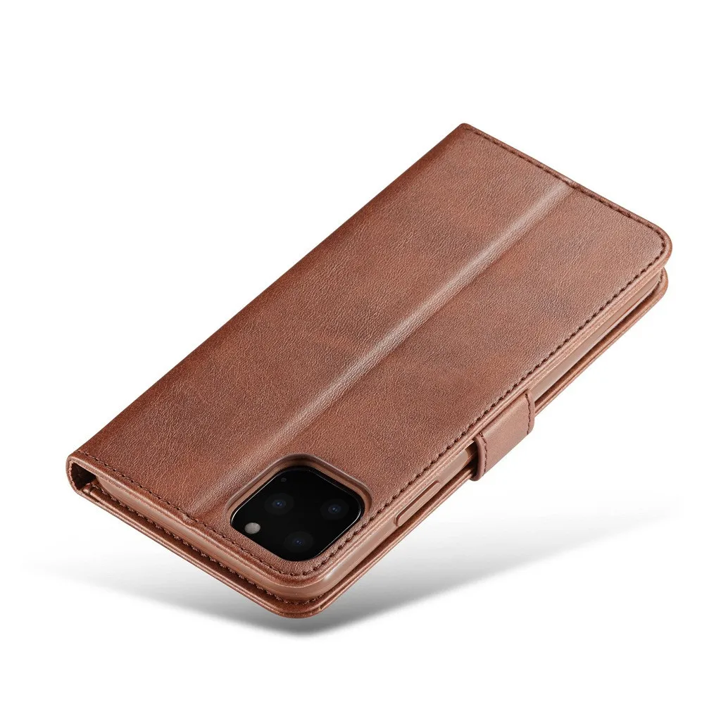 Wallet Case Leather Magnet Flip Cover Case With Card Slot Stand Leather phone Case For iPhone 11 Pro Anti-scratch Phone Case