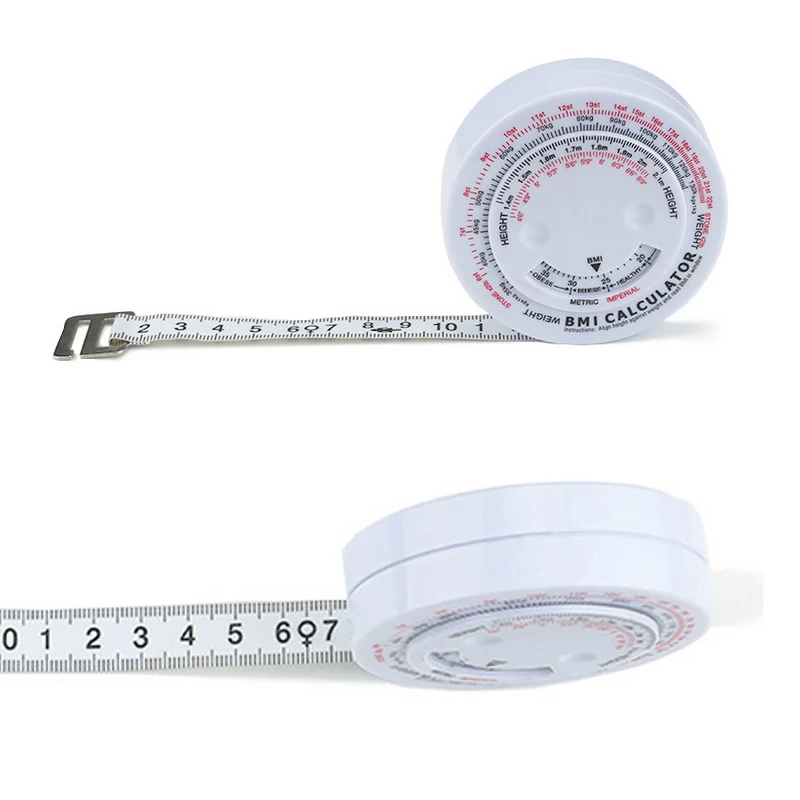 1pcs 150cm Body Retractable Tape For Diet Weight Loss Tape Measure& Calculator Keep Your Beauty Body Ruler