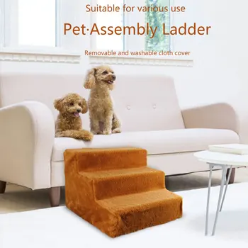 

Hot Dog House Dog Stairs Pet 3 Steps Stairs for Small Dog Cat Pet Ramp Ladder Anti-slip Removable Dogs Bed Stairs Pet Supplies