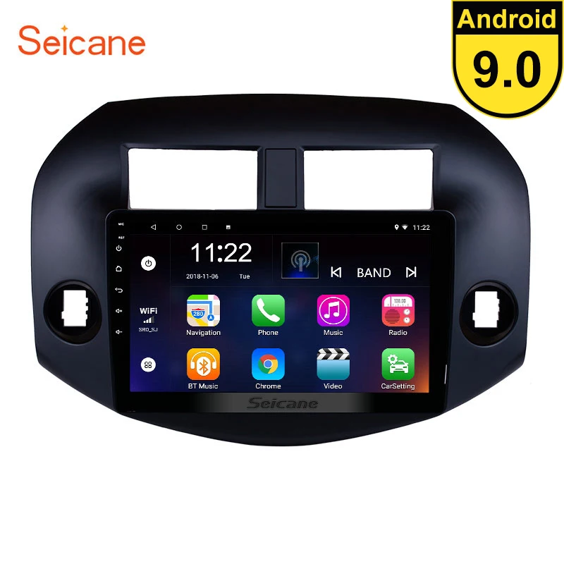 Discount Seicane 10.1 inch Car Multimedia Player for 2007-2010 2011 Toyota RAV4 Android 9.0 GPS Navi Radio Support Steering Wheel Control 0