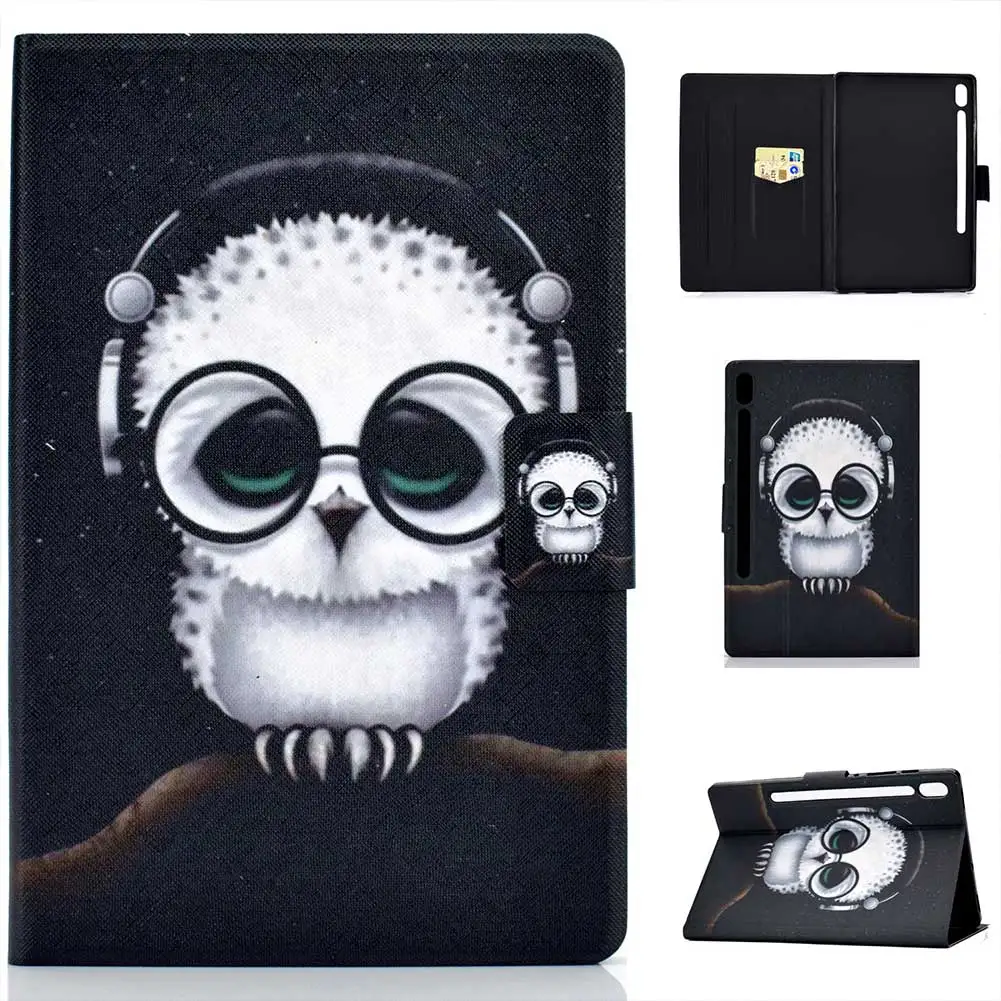 cute owl Чехол с принтом для samsung Galaxy Tab S6 10,5 SM T860 T865 Smart Cover Sleep Wake Flip Stand Case для samsung Tab S6 10,5 дюймов - Цвет: cute owl