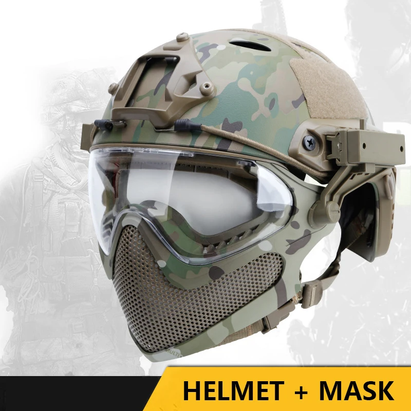 Goggle Military Full Face Taktische Maske mit Fan Hunting Safety HC 