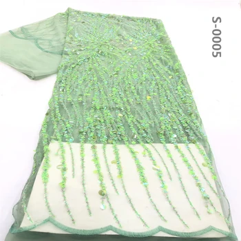 

French Lace Fabric With Sequence Sequin 2020 High Quality African Embroidery Lace Fabric Beautiful French Tulle Lace