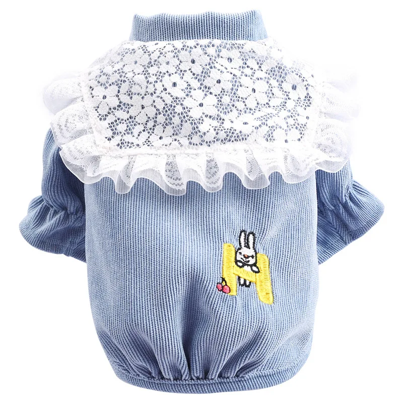 

Dog Clothes Lace Princess Dress French Bulldog Ji Wawa Dog Hoodie Small Dog Clothes Cat Suit Spring and Summer Pet Clothes