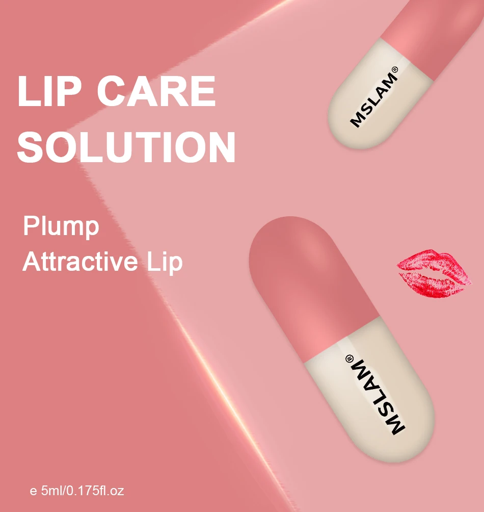 MSLAM  Volume Lips Plumper Oil Day Night Moisturizing Repairing Reduce Lip Fine Line Cosmetics Sexy Plump Enhancer Serum