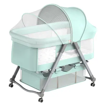 

Baby Crib Cradle Newborn Movable Portable Nest Crib Baby Travel Bed Game Bed with Mosquito Net Sleeping Bed Bassinet