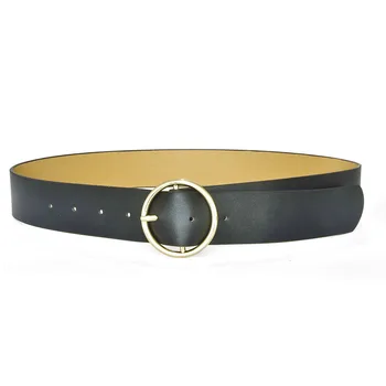 

European and American New Pin Buckle Leather Belt Style All-match Fashion Simple Faux Leather Women's Waistband