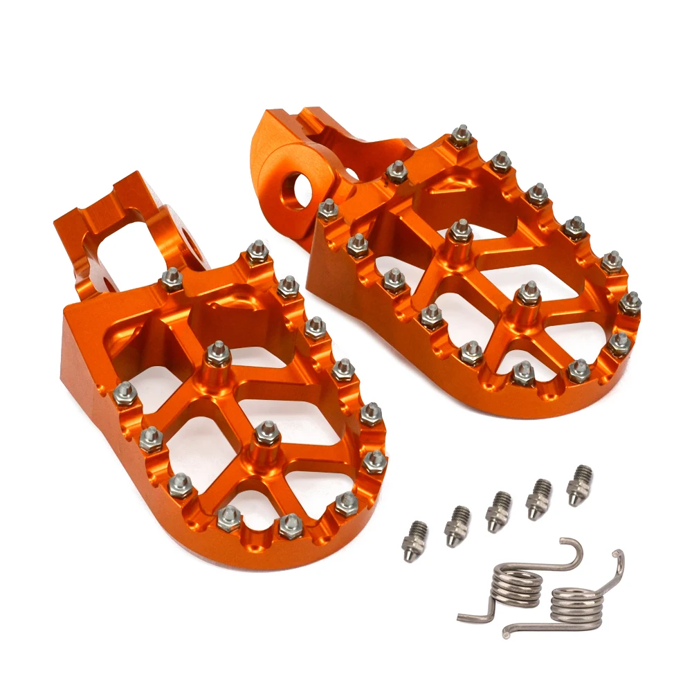 Подставки для ног подножки колышки педали для KTM SX125 SX250 SX-F 250-450 EXC EXC-F XC XC-F XC-W TC FC RX FX 125-501 - Цвет: orange