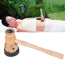1 conjunto de madeira cabaça moxa mugwort moxibustion caixa cabaça de madeira dispositivo massagem queimador rolo conjunto absinto artemisia acupuntura moxa