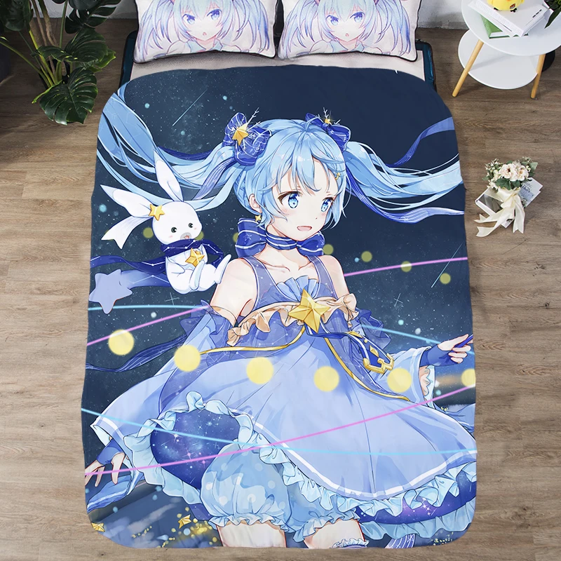 13 Hatsune Miku, летнее одеяло, мультяшное аниме, одеяло, рождественский подарок, пледы, мягкое, теплое, для кемпинга, одеяло, тонкое, стеганое, для девочки, для спальни - Цвет: 13
