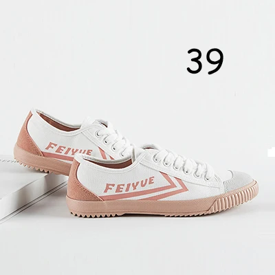 Feiyue/обувь; классические китайские кроссовки кунг-фу для женщин, мужчин, подростков, взрослых; парусиновые повседневные кроссовки на плоской подошве для молодых взрослых; спортивная обувь - Цвет: 39